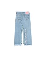 SHAM HAND-BEADED DOUBLE-WIDE DENIM